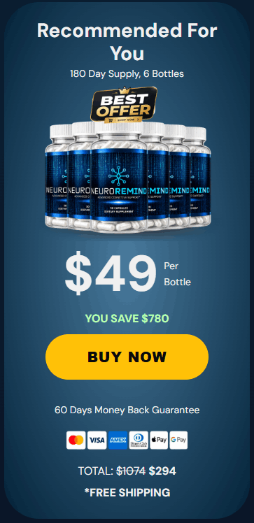 Buy NeuroRemind 6 Bottle